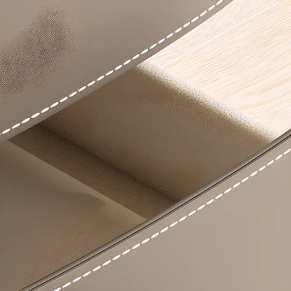 Trendy Low Tray-Top 2 Layer Solid Wood Nightstand