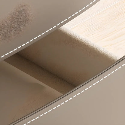Trendy Low Tray-Top 2 Layer Solid Wood Nightstand