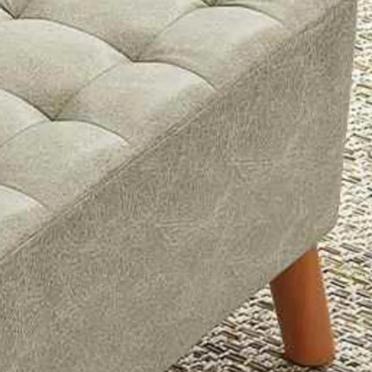 Modern Upholstered Brown Rectangular Bench for Living Room