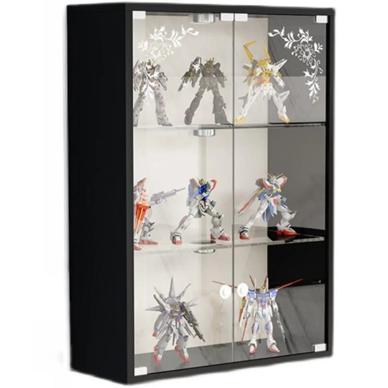 Wall-Mounted Wooden Enclosed Display Cabinet for Collectibles