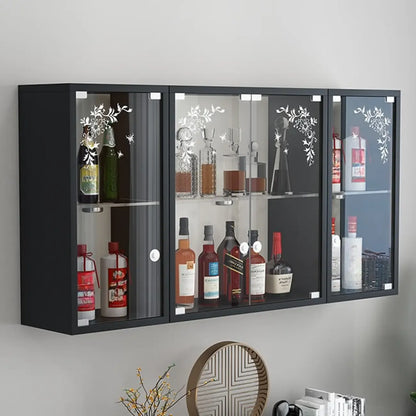 Wall-Mounted Wooden Enclosed Display Cabinet for Collectibles