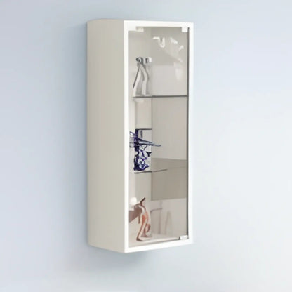 Wall-Mounted Wooden Enclosed Display Cabinet for Collectibles