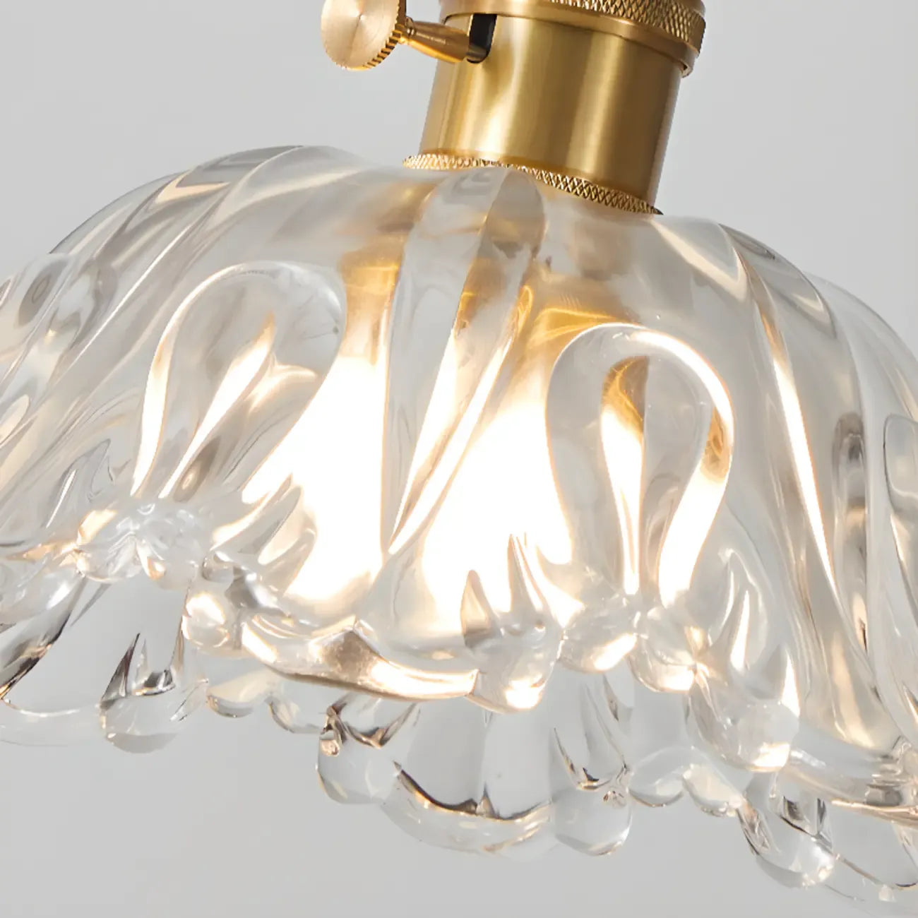 3-Light Modern Floral Glass Gold Island Pendant Light for Kitchen