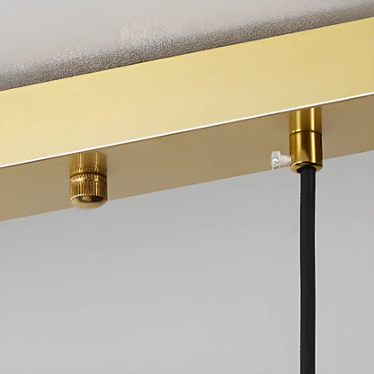 3-Light Modern Floral Glass Gold Island Pendant Light for Kitchen