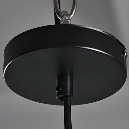 Modern Black Glass Pendant Light Adjustable Length for Kitchen