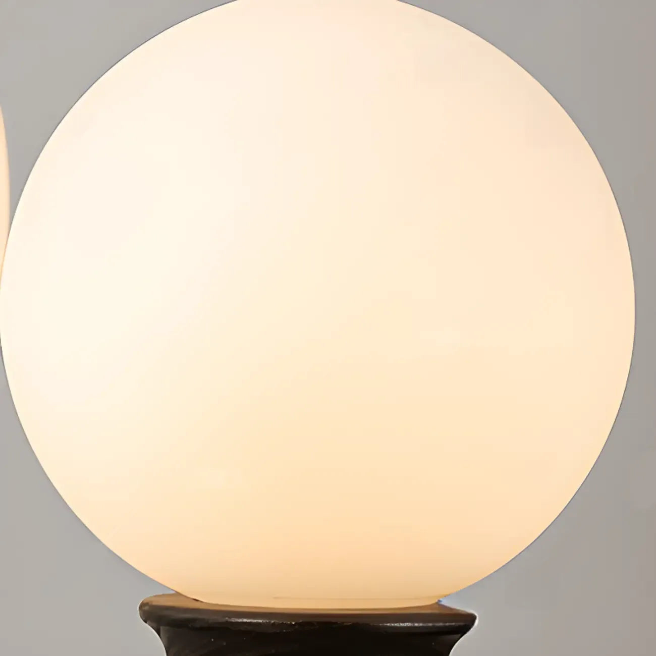 Classic Black Metal Modern Globe Glass Chandelier