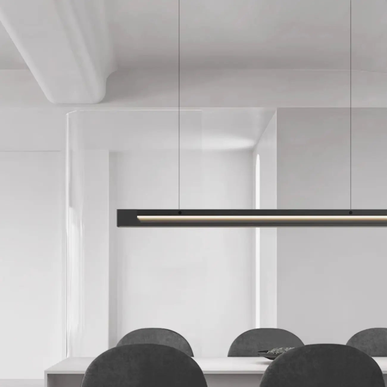 Modern Glass and Metal LED Pendant Light for Kitchen Island