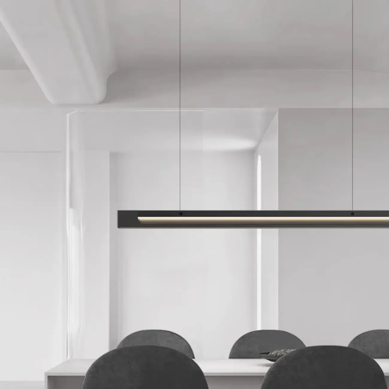 Modern Glass and Metal LED Pendant Light for Kitchen Island