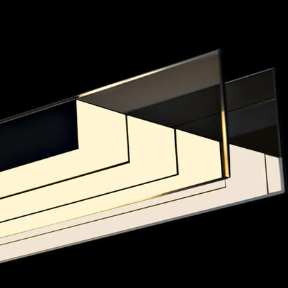 Modern Glass and Metal LED Pendant Light for Kitchen Island