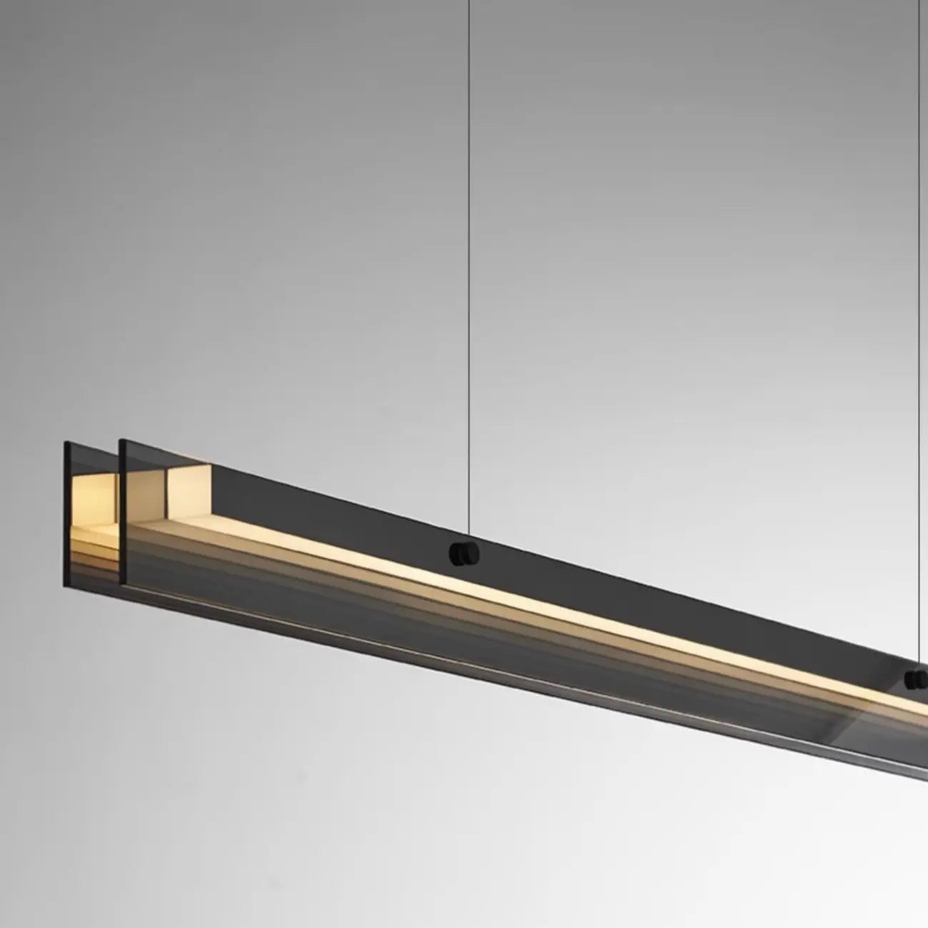 Modern Glass and Metal LED Pendant Light for Kitchen Island