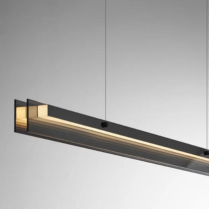 Modern Glass and Metal LED Pendant Light for Kitchen Island