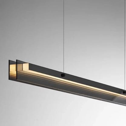 Modern Glass and Metal LED Pendant Light for Kitchen Island