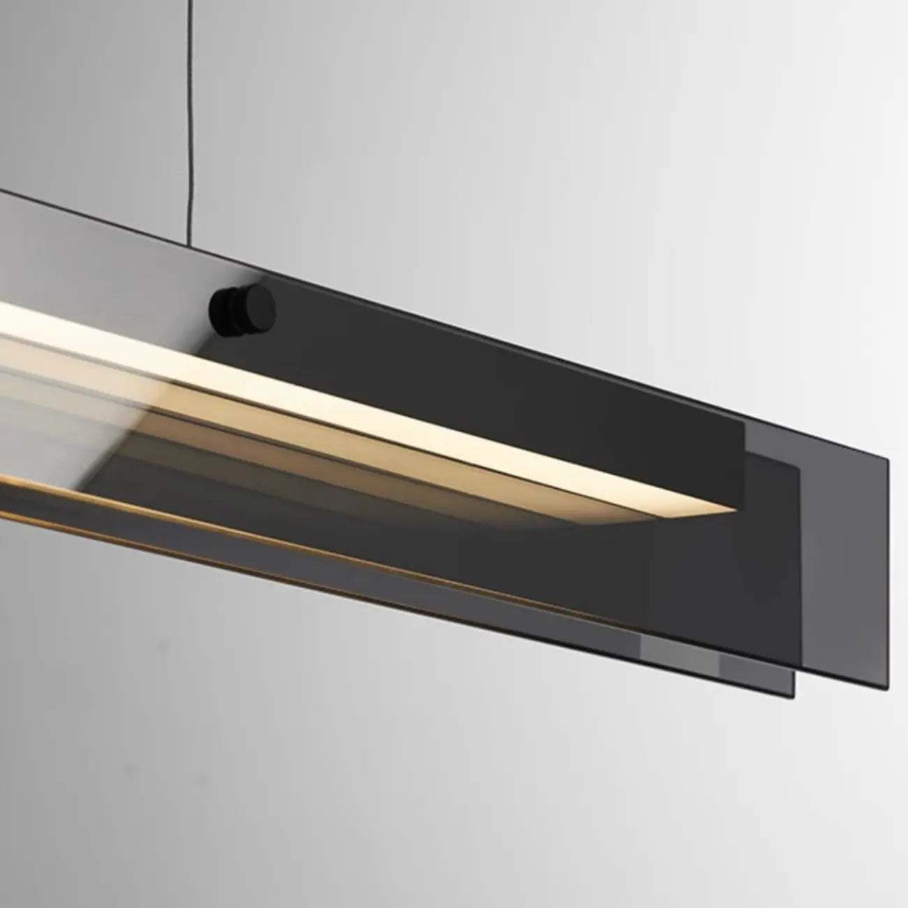 Modern Glass and Metal LED Pendant Light for Kitchen Island