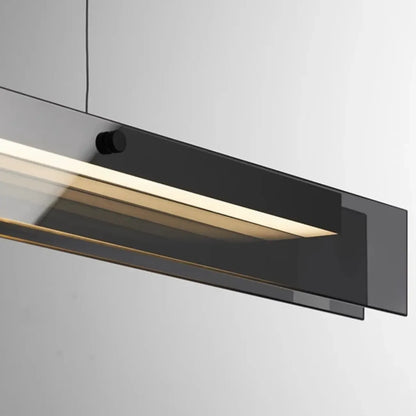 Modern Glass and Metal LED Pendant Light for Kitchen Island