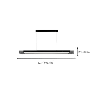Modern Glass and Metal LED Pendant Light for Kitchen Island