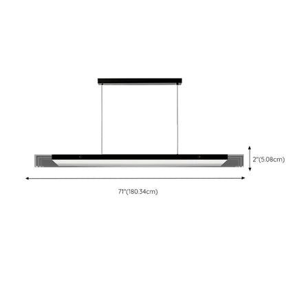 Modern Glass and Metal LED Pendant Light for Kitchen Island