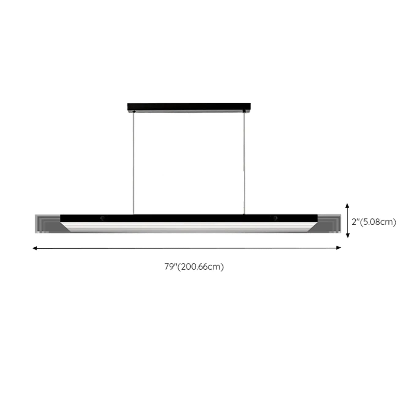 Modern Glass and Metal LED Pendant Light for Kitchen Island