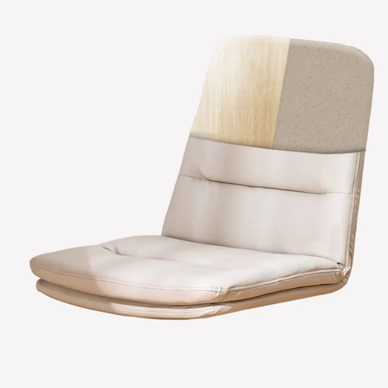 Elegant White Leather Ergonomic Swivel Office Chair