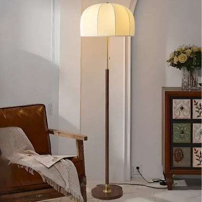 Traditional LED Dome Floor Lamp with Pull Chain for Living Room