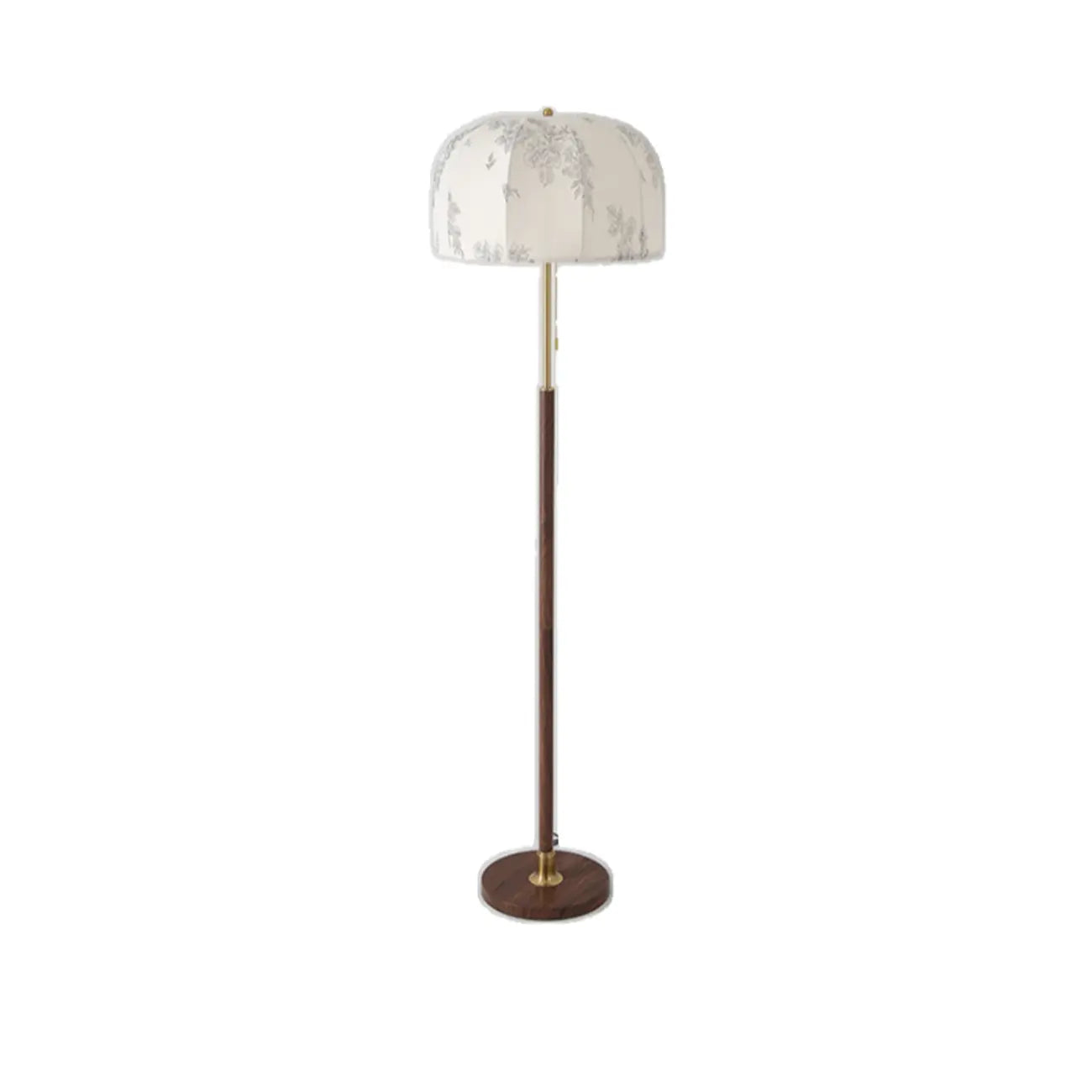 Traditional LED Dome Floor Lamp with Pull Chain for Living Room