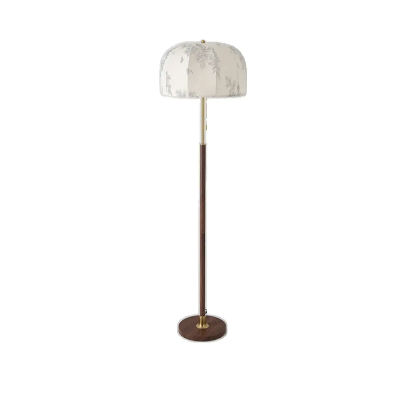 Traditional LED Dome Floor Lamp with Pull Chain for Living Room