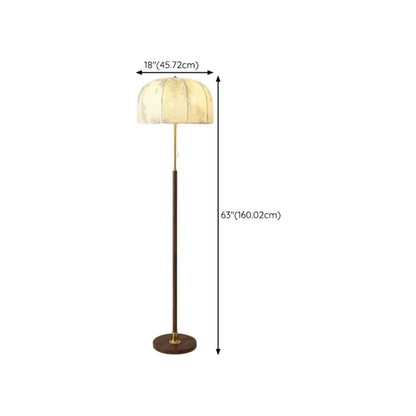 Traditional LED Dome Floor Lamp with Pull Chain for Living Room