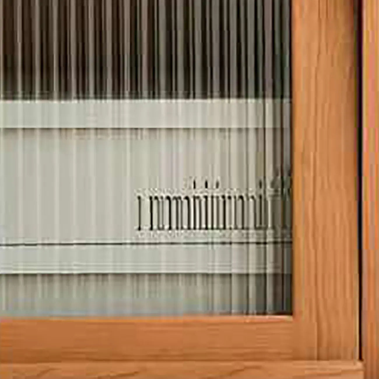 Brown Pine Wood Rectangle 4 Cabinet with Glass Doors