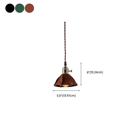 Modern Geometric Leather Gold Metal Pendant Light