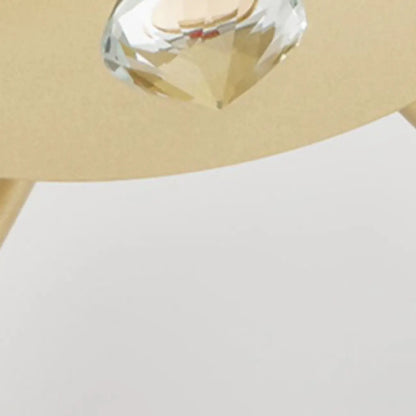 Symmetrical Ceramic Flower Down Gold Chandelier