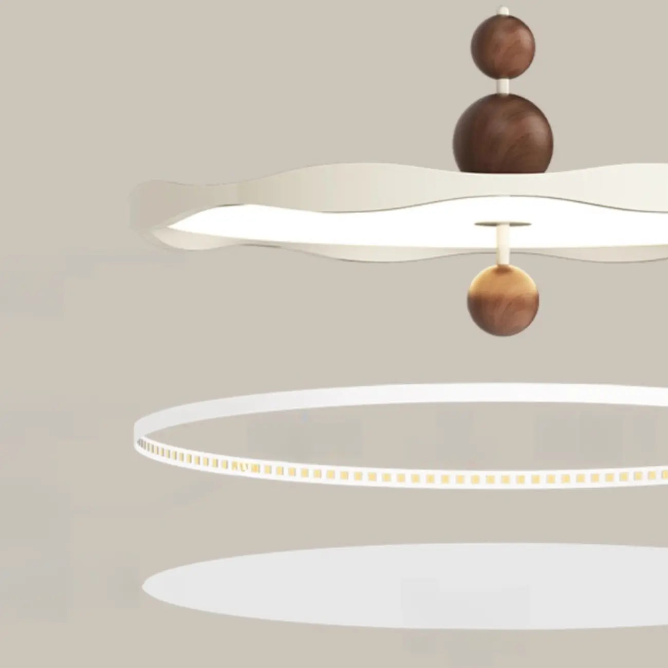 Dimmable White Round Hanging Pendant Light for Kitchen Island