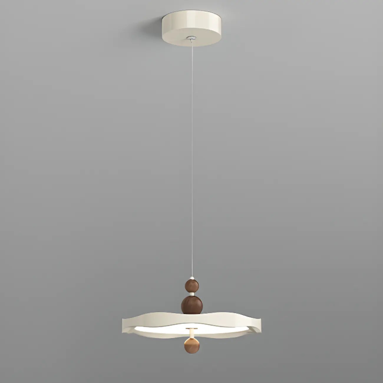 Dimmable White Round Hanging Pendant Light for Kitchen Island