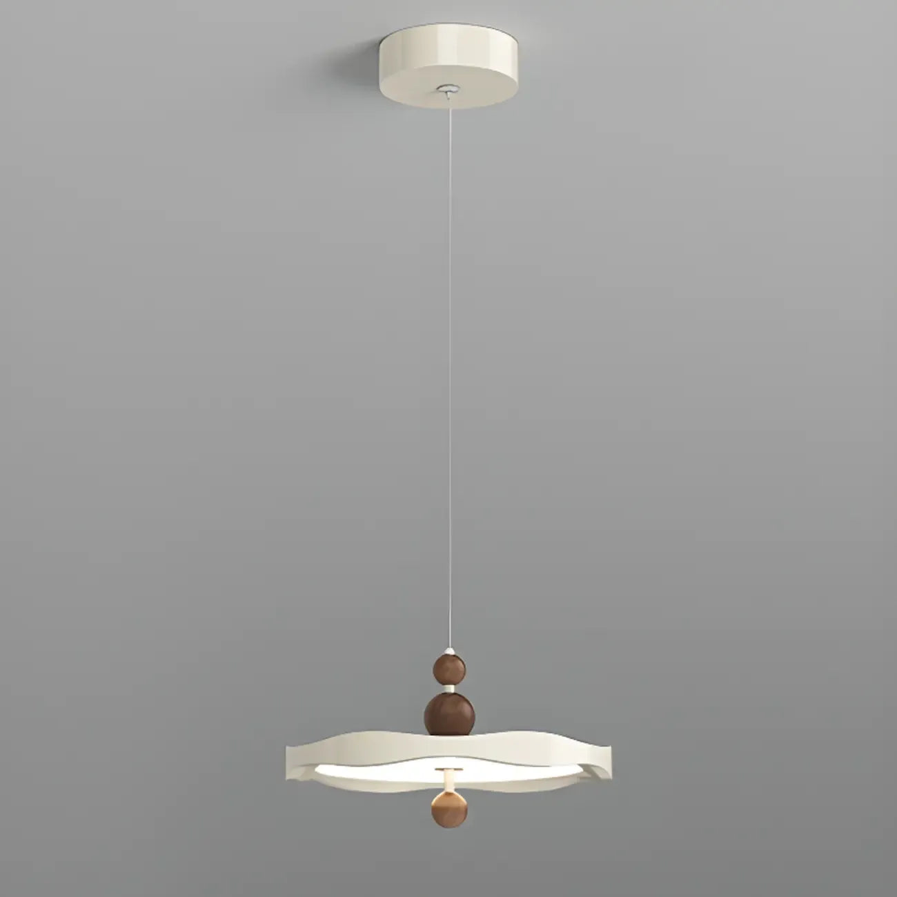Dimmable White Round Hanging Pendant Light for Kitchen Island