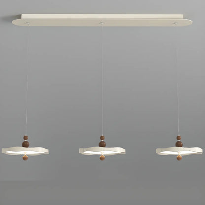 Dimmable White Round Hanging Pendant Light for Kitchen Island