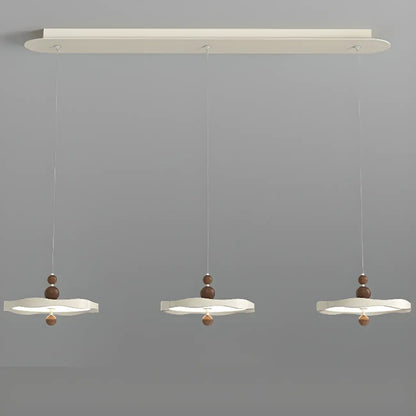 Dimmable White Round Hanging Pendant Light for Kitchen Island