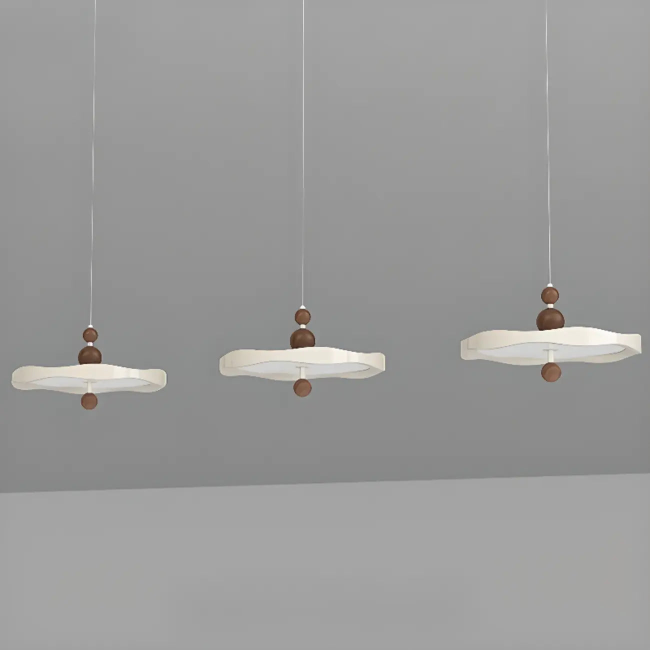 Dimmable White Round Hanging Pendant Light for Kitchen Island