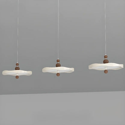 Dimmable White Round Hanging Pendant Light for Kitchen Island