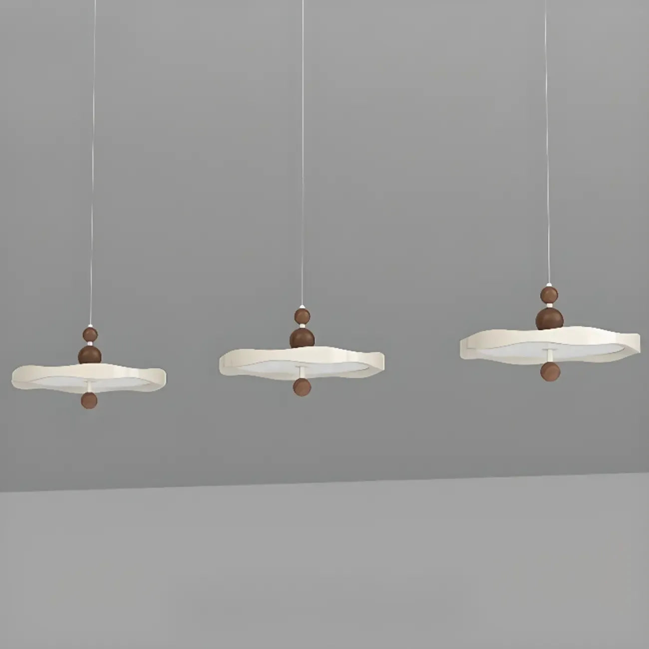 Dimmable White Round Hanging Pendant Light for Kitchen Island