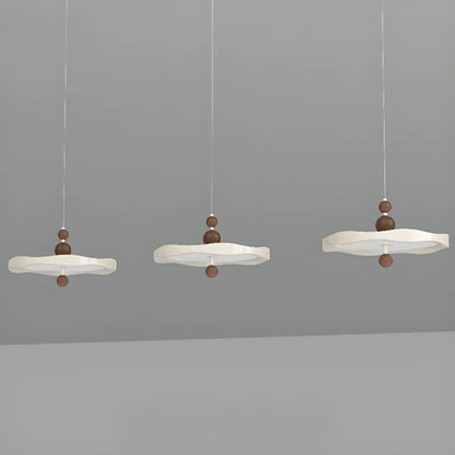 Dimmable White Round Hanging Pendant Light for Kitchen Island