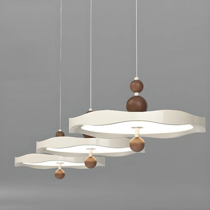 Dimmable White Round Hanging Pendant Light for Kitchen Island