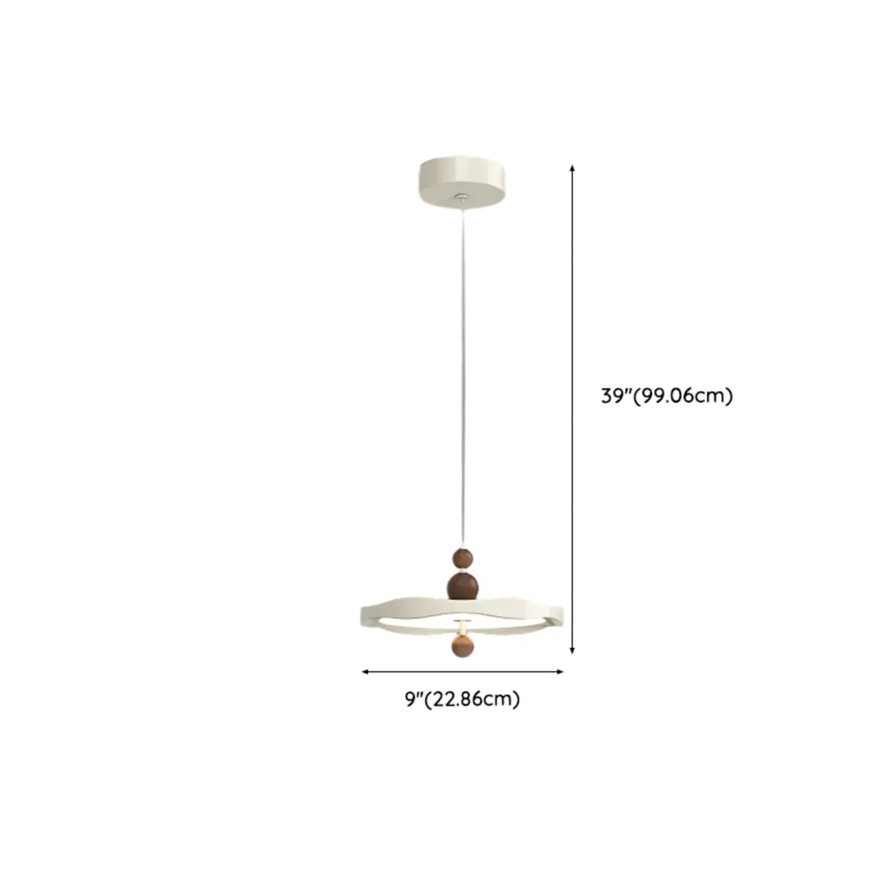 Dimmable White Round Hanging Pendant Light for Kitchen Island