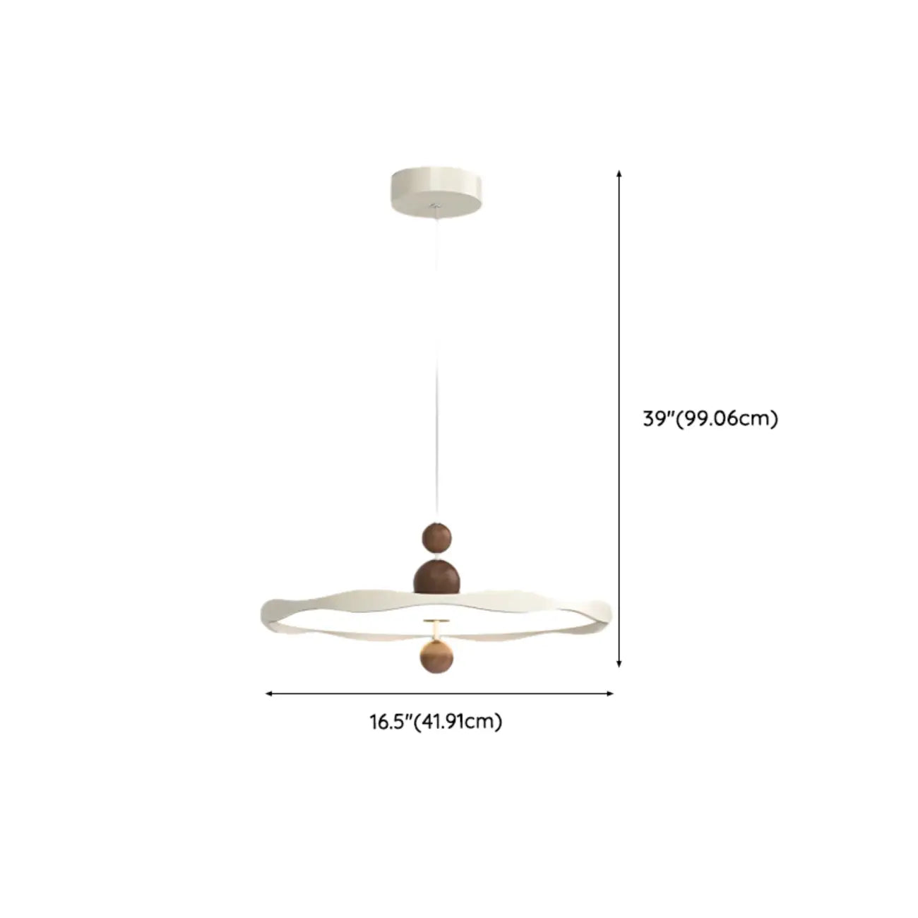 Dimmable White Round Hanging Pendant Light for Kitchen Island