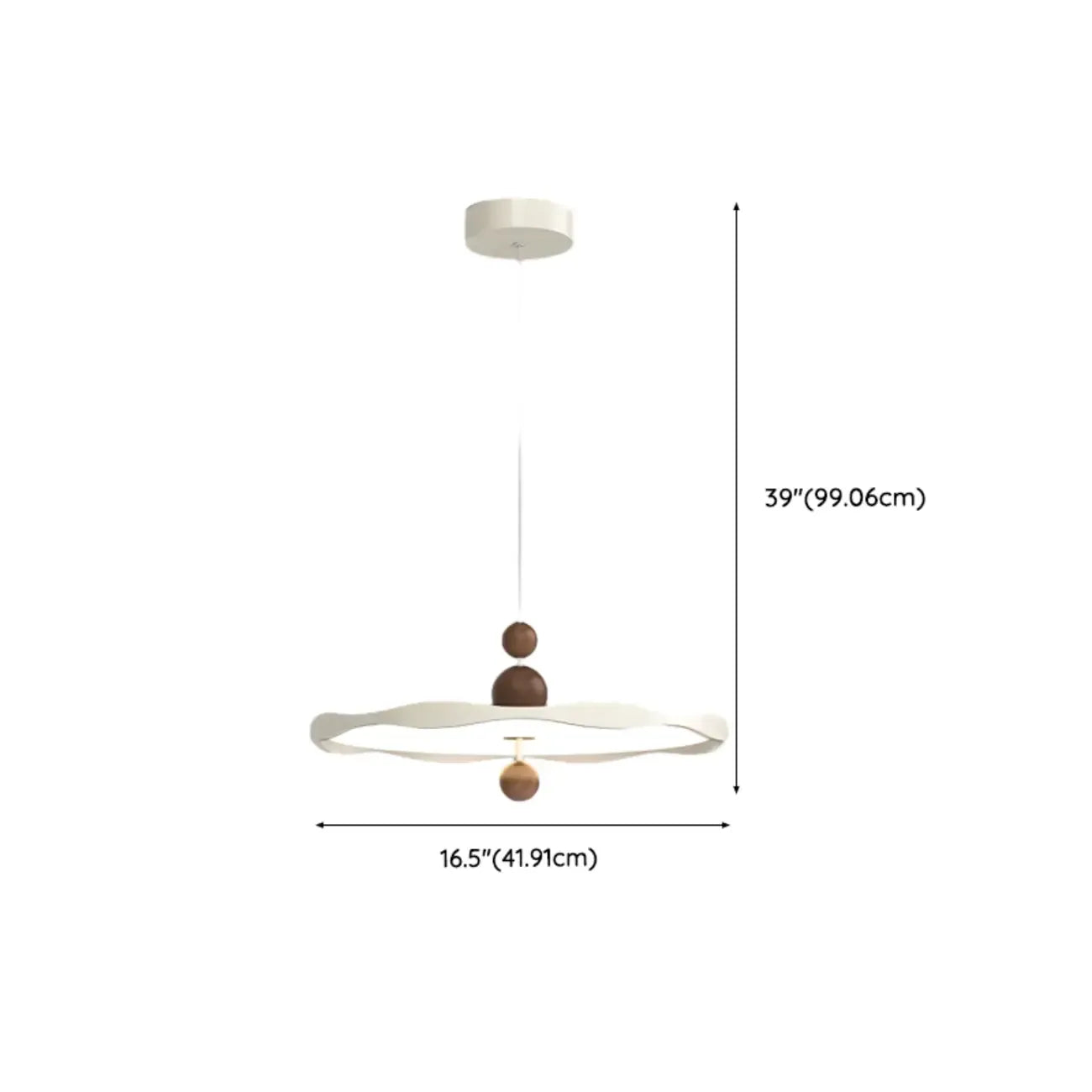 Dimmable White Round Hanging Pendant Light for Kitchen Island