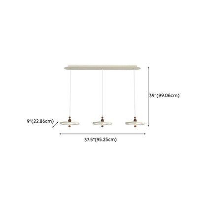 Dimmable White Round Hanging Pendant Light for Kitchen Island