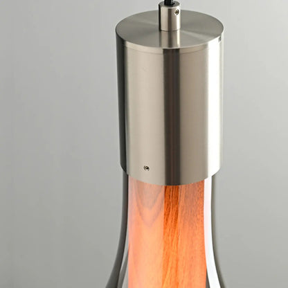 Small Water Drop Smoke Grey Glass LED Hanging Pendant Light