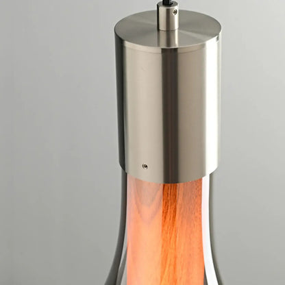 Small Water Drop Smoke Grey Glass LED Hanging Pendant Light