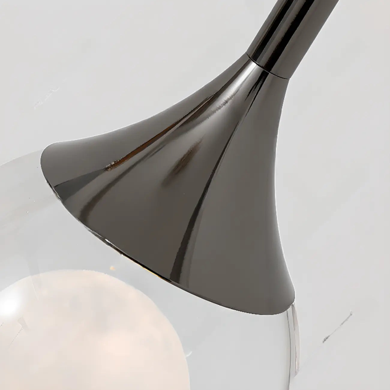 Minimalist Clear Crystal Globe Metal Pendant Light