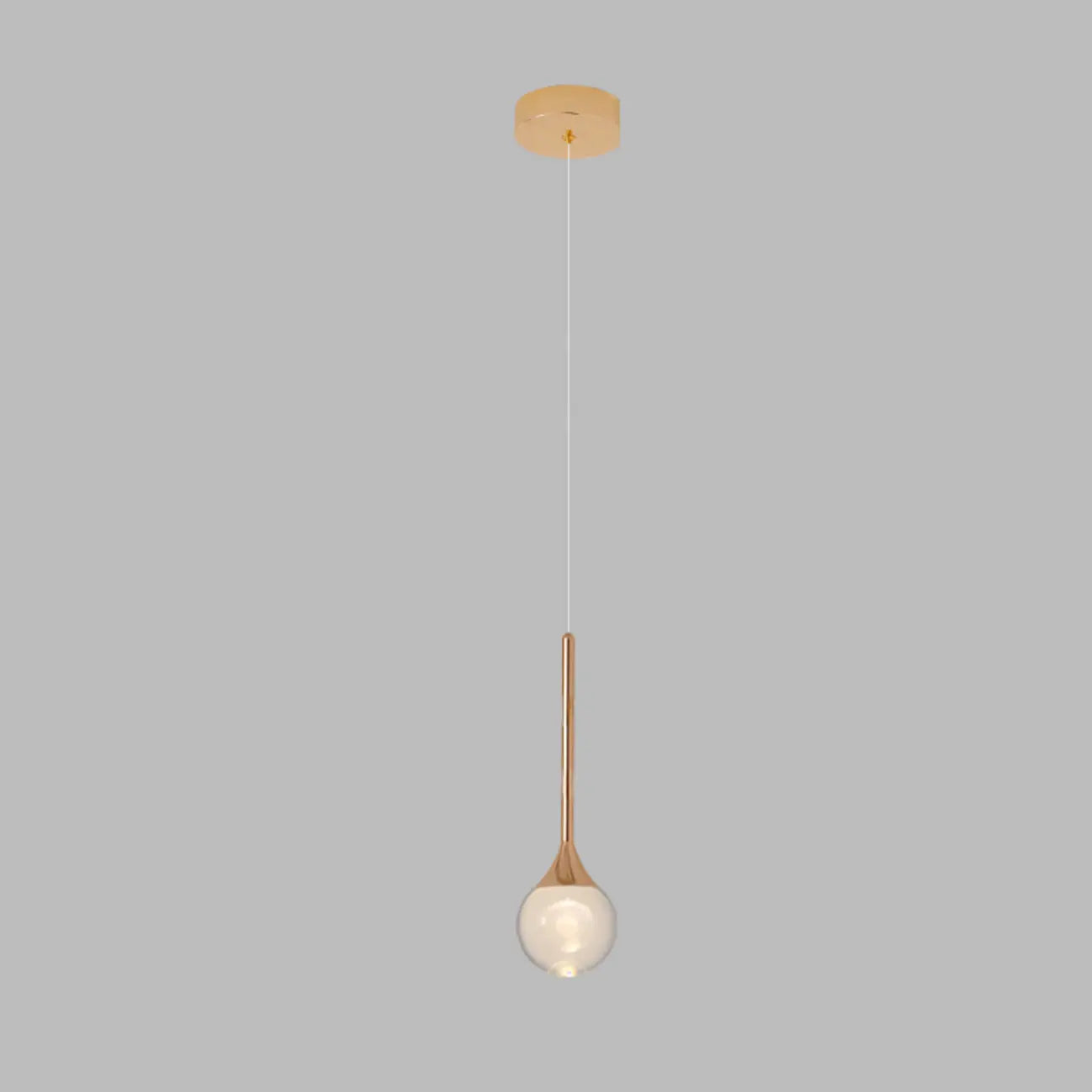 Minimalist Clear Crystal Globe Metal Pendant Light