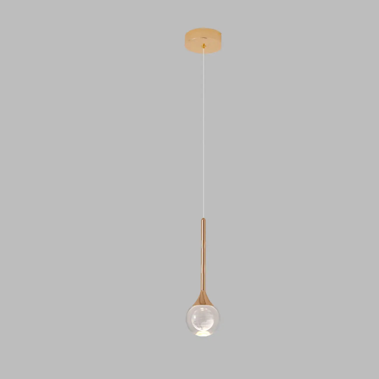 Minimalist Clear Crystal Globe Metal Pendant Light