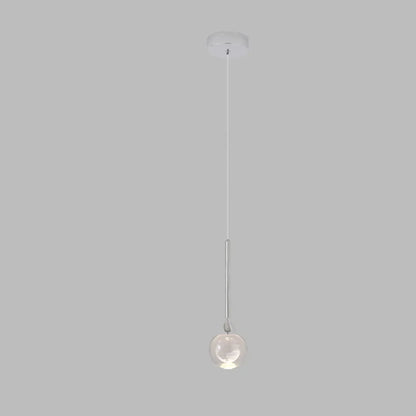 Minimalist Clear Crystal Globe Metal Pendant Light