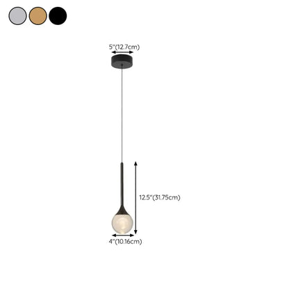 Minimalist Clear Crystal Globe Metal Pendant Light
